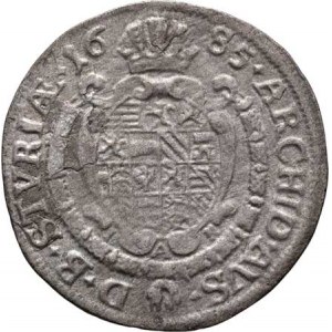 Leopold I., 1657 - 1705, VI Krejcar 1685 IAN, Št.Hradec-Nowak, Nech.2188,