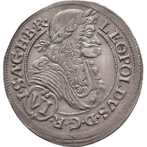 Leopold I., 1657 - 1705, VI Krejcar 1690 IAN, Št.Hradec-Nowak, Nech.2193,