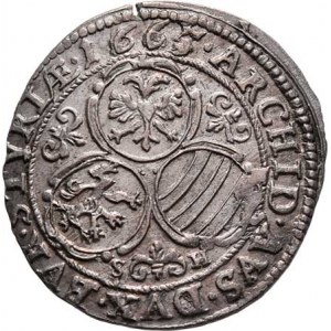 Leopold I., 1657 - 1705, 3 Krejcar 1665 SH, Štýrský Hradec-Haydt, Nech.2206,