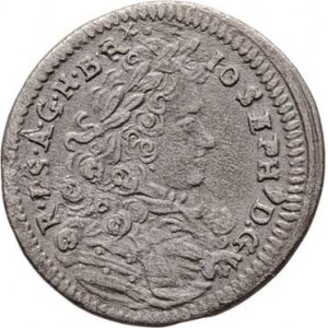 Josef I., 1705 - 1711, Krejcar 1705, Mnichov, M-A.204, 0.952g, mírně exc.,