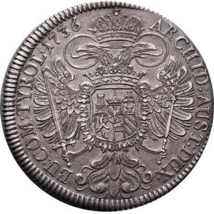 Karel VI., 1711 - 1740, Tolar 1736, Hall, M-A.236, 28.289g, mírně exc.,