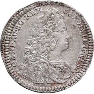 Karel VI., 1711 - 1740, VI Krejcar 1736, Hall, M-A.236, 3.331g, vada mater.