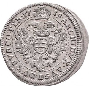 Karel VI., 1711 - 1740, 3 Krejcar 1715, Vídeň, M-A.215, 1.757g, nep.exc.,