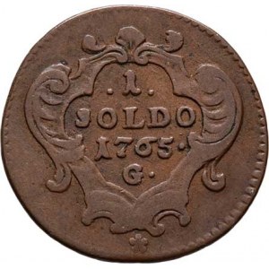 Marie Terezie, 1740 - 1780, Cu Soldo 1765 G - Štýrský Hradec pro Gorici, N.225,