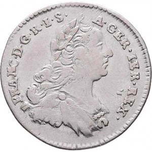 František I. Lotrinský, 1745 - 1765, VII Krejcar 1763 H-A, Hall, N.12, M-A.264, 3.124g,