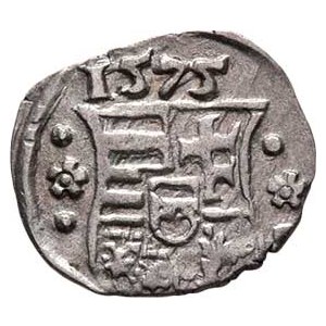 Maxmilian II., 1564 - 1576, Obol 1575 KB, Kremnica, Hal.209, Husz.995, 0.348g,
