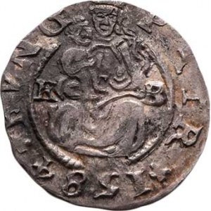 Rudolf II., 1576 - 1612, Denár 1584 KB - inkusní ražba, Kremnica, podobná jako