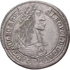 Leopold I., 1657 - 1705, XV Krejcar 1664 KB, Kremnica, Höll.64.1.6 - varianta