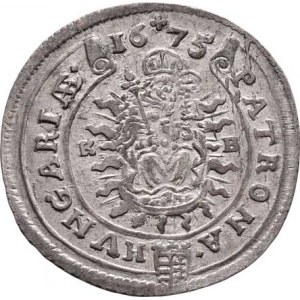 Leopold I., 1657 - 1705, XV Krejcar 1675 KB, Kremnica, Höll.75.1.1c,