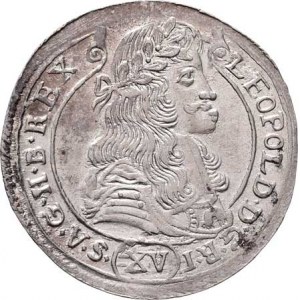 Leopold I., 1657 - 1705, XV Krejcar 1678 KB, Kremnica, Höll.78.1.1, Nech.1161,