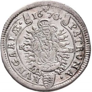 Leopold I., 1657 - 1705, XV Krejcar 1678 KB, Kremnica, Höll.78.1.1, Nech.1161,