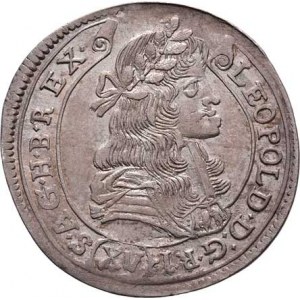 Leopold I., 1657 - 1705, XV Krejcar 1680 KB, Kremnica, Höll.80.2.1a,