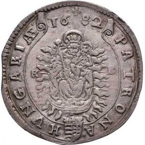 Leopold I., 1657 - 1705, XV Krejcar 1682 KB, Kremnica, Höll.82.1.1, Husz.1425,