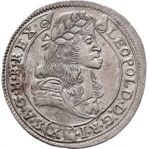 Leopold I., 1657 - 1705, XV Krejcar 1683 KB, Kremnica, Höll.83.1.1, Husz.1425,