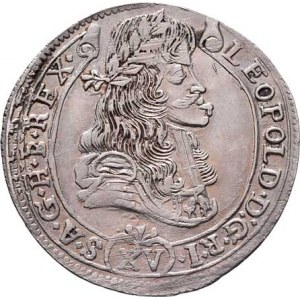 Leopold I., 1657 - 1705, XV Krejcar 1686 KB, Kremnica, Höll.86.2.2, Nech.1172,
