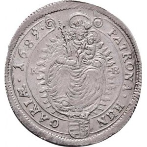 Leopold I., 1657 - 1705, XV Krejcar 1689 KB, Kremnica, Höll.89.1.2, Husz.1427,