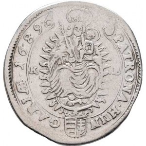 Leopold I., 1657 - 1705, XV Krejcar 1689 KB, Kremnica, Höll.89.1.2b,