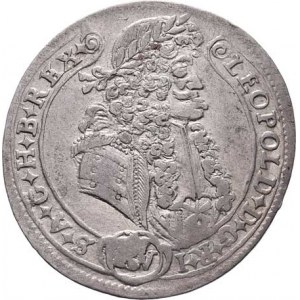Leopold I., 1657 - 1705, XV Krejcar 1690 KB, Kremnica, Höll.90.1.1, Husz.1428,