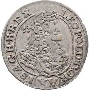 Leopold I., 1657 - 1705, XV Krejcar 1690 KB, Kremnica, Höll.90.5.1, Husz.1428,