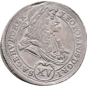 Leopold I., 1657 - 1705, XV Krejcar 1695 KB, Kremnica, Höll.95.1.2, Husz.1429,