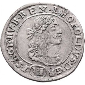Leopold I., 1657 - 1705, VI Krejcar 1669 KB, Kremnica, Nech.1190, Husz.1450,
