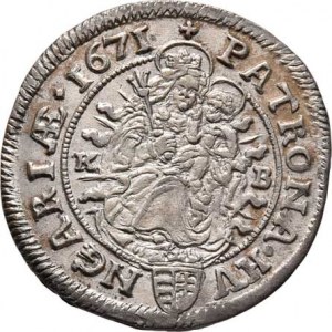 Leopold I., 1657 - 1705, VI Krejcar 1671 KB, Nech.1192, Husz.1450, 3.316g,