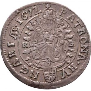 Leopold I., 1657 - 1705, VI Krejcar 1672 KB, Kremnica, Nech.1193, Husz.1450,