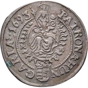 Leopold I., 1657 - 1705, 3 Krejcar 1693 KB, Kremnica, Nech.1234, Husz.1466,