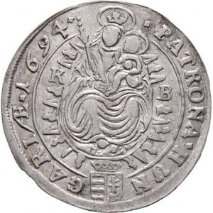 Leopold I., 1657 - 1705, 3 Krejcar 1694 KB, Kremnica, Nech.1235, Husz.1466,