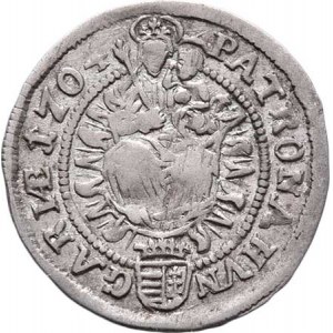 Leopold I., 1657 - 1705, 3 Krejcar 1704 bz, Velká Baňa, Nech.1691, Husz.1461,
