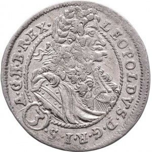 Leopold I., 1657 - 1705, 3 Krejcar 1699 CH-CSH, Bratislava-Hunger, Nech.1663,