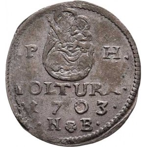 Leopold I., 1657 - 1705, Poltura 1703 NB, Nagybanya-Block (bez zn. mincm.),