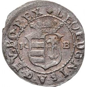 Leopold I., 1657 - 1705, Denár 1695 KB, Kremnica, Nech.1301, Husz.1509,