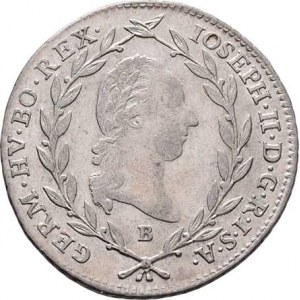 Josef II., (1765 -) 1780 - 1790, 10 Krejcar 1787 B, Kremnica, Husz.1887, P.32,