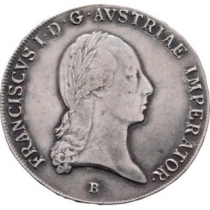 František II., 1792 - 1835, Tolar konvenční 1824 B, Kremnica, 28.024g, mírně