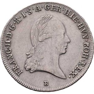František II., 1792 - 1835, 1/4 Tolar křížový 1797 B, Kremnica, 7.344g, vlasové