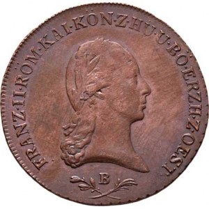 František II., 1792 - 1835, Cu 6 Krejcar 1800 B, Kremnica, 13.025g, nep.nedor.,