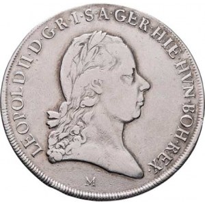 Leopold II., 1790 - 1792, Tolar křížový 1792 M, Milán, P.11, M-A.295, 29.212g,