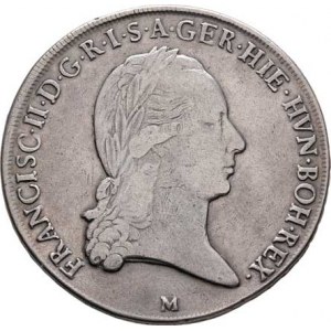 František II., 1792 - 1835, Tolar křížový 1793 M, Milán, P.12, M-A.296, 29.209g,