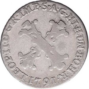 Leopold II., 1790 - 1792, X Liard 1791, Brusel, P.24, M-A.294, 2.305g,