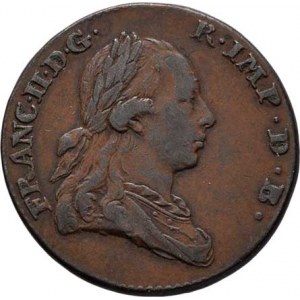 František II., 1792 - 1835, Liard 1793, Brusel, P.60, M-A.296, KM.56 (měď),