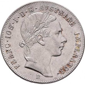 Konvenční měna, údobí let 1848 - 1857, 20 Krejcar 1855 B - hlava zprava, 4.319g, nep.hr.,