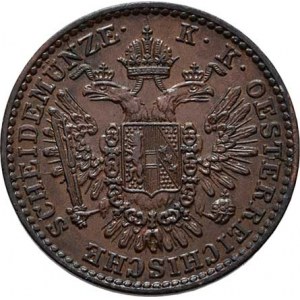 Konvenční měna, údobí let 1848 - 1857, 1/2 Krejcar 1851 A, 2.751g, nep.vady razidla,