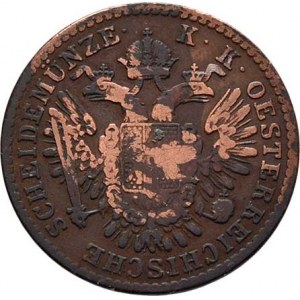 Konvenční měna, údobí let 1848 - 1857, 1/2 Krejcar 1851 G, 2.789g, dr.hr., nep.rysky,