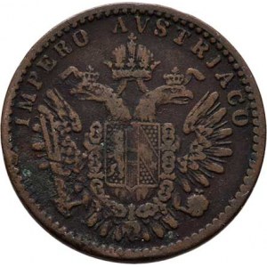 Konvenční měna, údobí let 1848 - 1857, 3 Centesimi 1852 M - menší typ, 3.108g, dr.hr.,