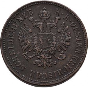 Rakouská a spolková měna, údobí let 1857 - 1892, 4 Krejcar 1860 B, 13.683g, dr.hr., nep.rysky, pěkn