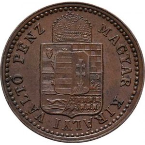 Rakouská a spolková měna, údobí let 1857 - 1892, Krejcar 1892 KB, 3.410g, nep.hr., nep.rysky, pěkná