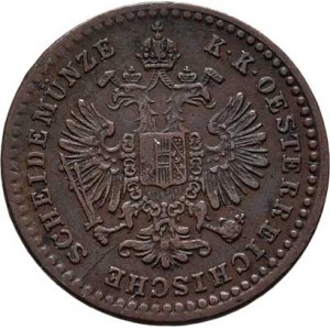 Rakouská a spolková měna, údobí let 1857 - 1892, 5/10 Krejcaru 1864 A, 1.588g, skvrna, patina R!