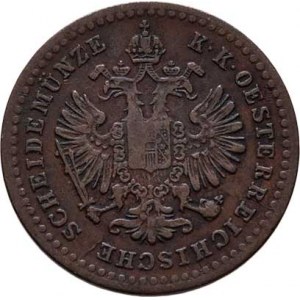 Rakouská a spolková měna, údobí let 1857 - 1892, 5/10 Krejcaru 1858 B, 1.693g, nep.nedor., pěkná