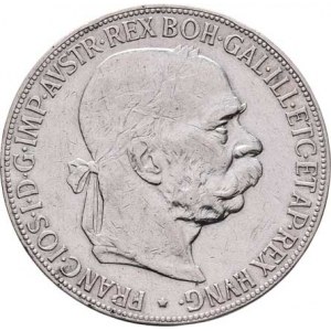 Korunová měna, údobí let 1892 - 1918, 5 Koruna 1900, 23.959g, dr.hr., rysky, patina